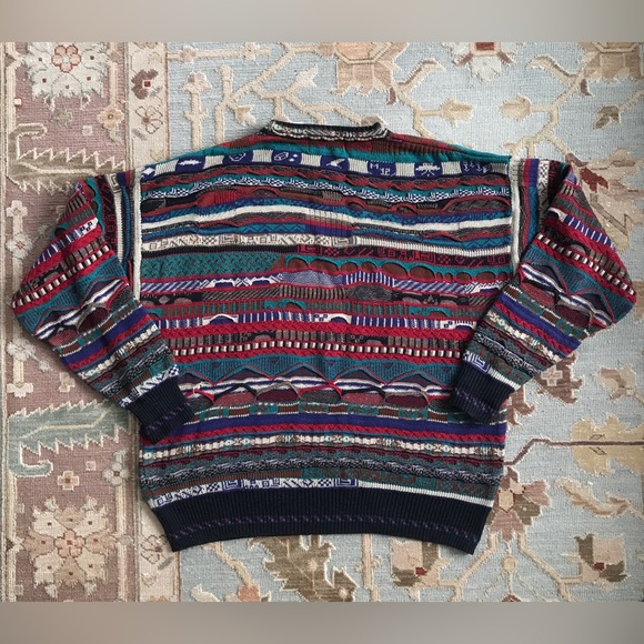 SOLD - Florence Tricot Coogie Style 3D Knit Textured Sweater Size Large - Biggie - Picture 2 of 16